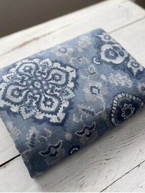 Pottery Barn Giovanna Medallion Percale KING Duvet Cover Blue 108x92 – Pre-Owned